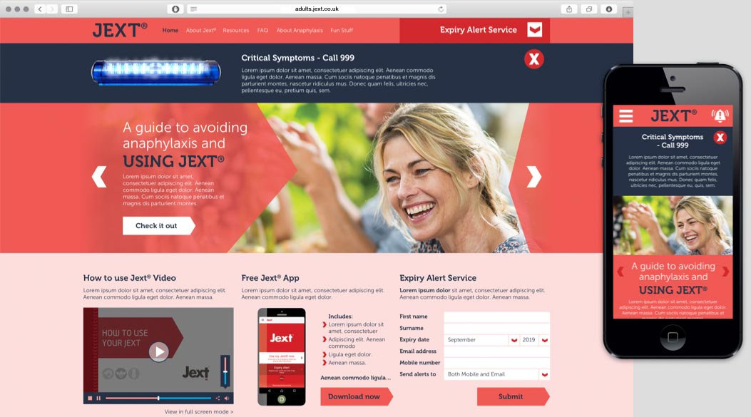 Redesigned and revitalised healthcare product fact site